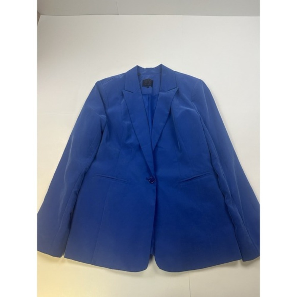 Guess Los Angeles Blue Womens Blazer Size‎ 12 Single Button Front